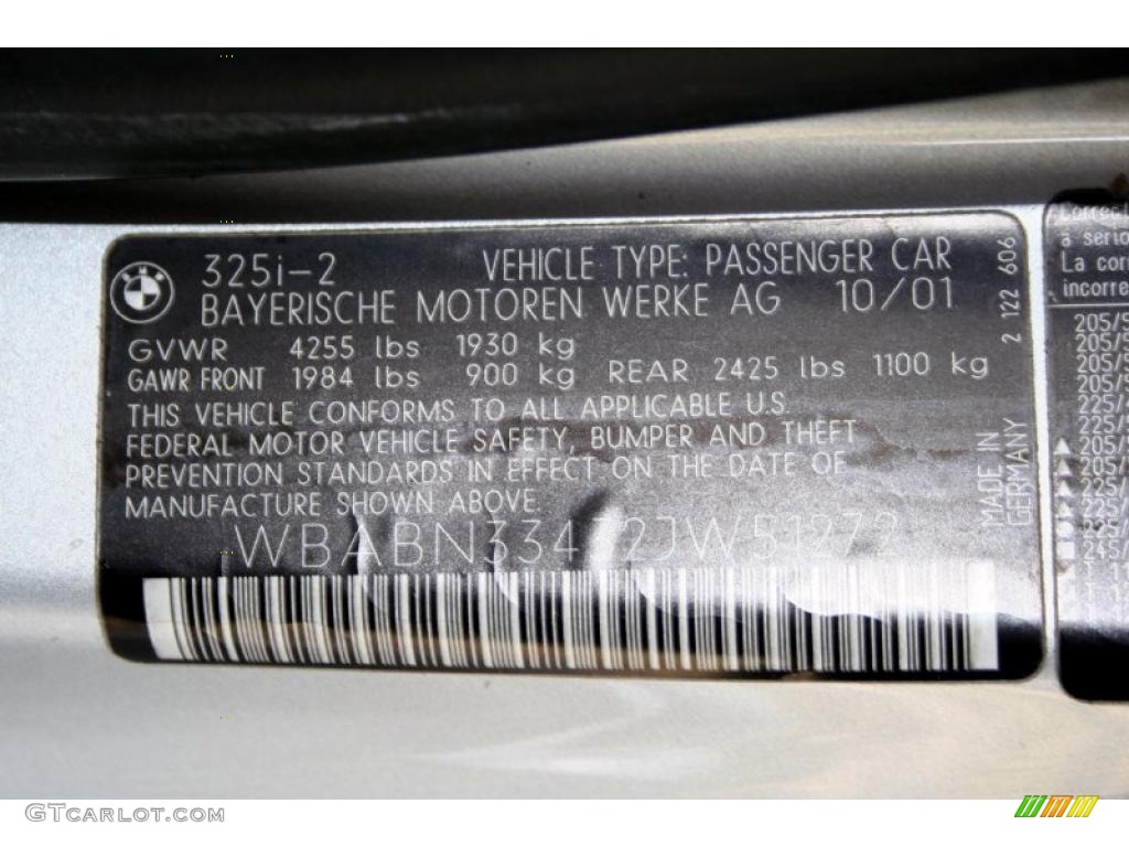 2002 3 Series 325i Coupe - Titanium Silver Metallic / Black photo #81
