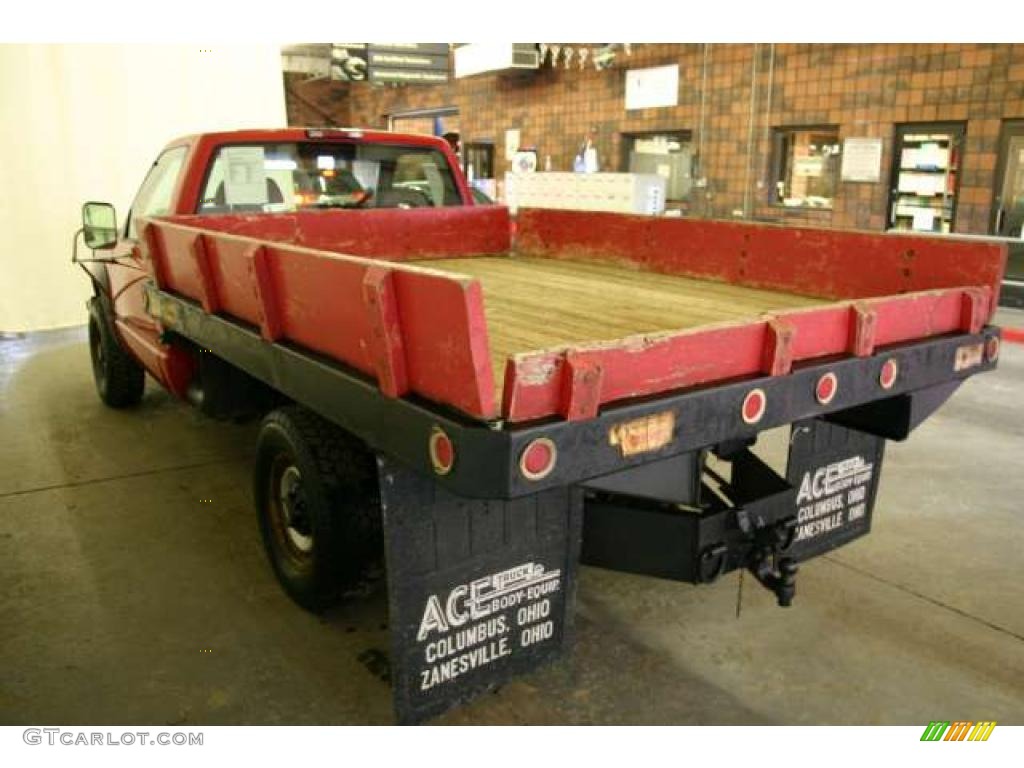 1994 C/K 3500 Regular Cab 4x4 Stake Truck - Victory Red / Red photo #4