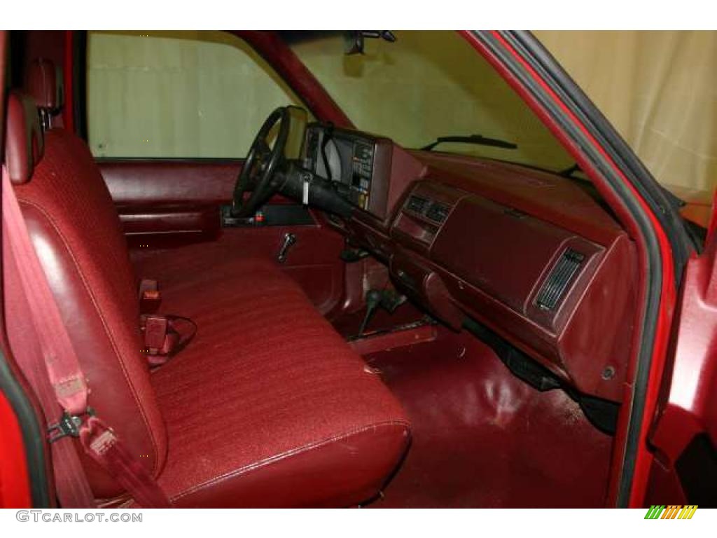 Red Interior 1994 Chevrolet C/K 3500 Regular Cab 4x4 Stake Truck Photo #41908678
