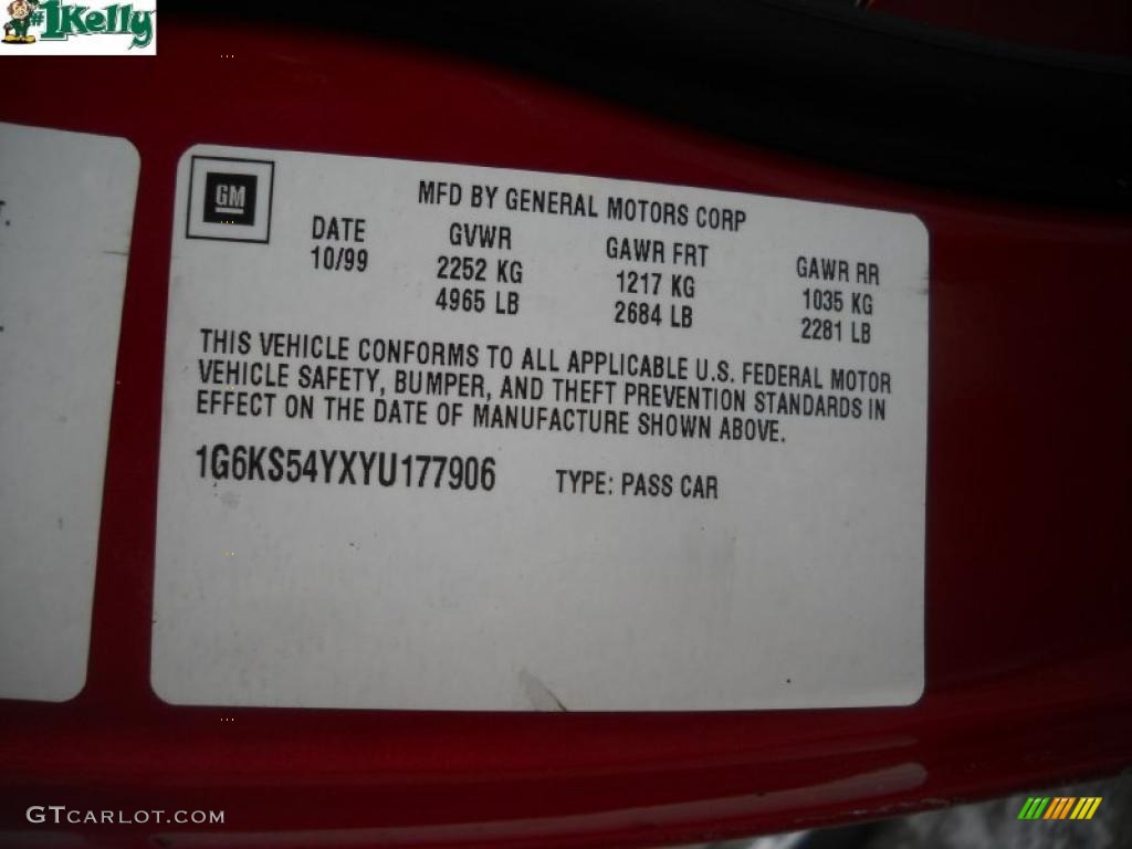 2000 Seville SLS - Crimson Pearl / Oatmeal photo #11