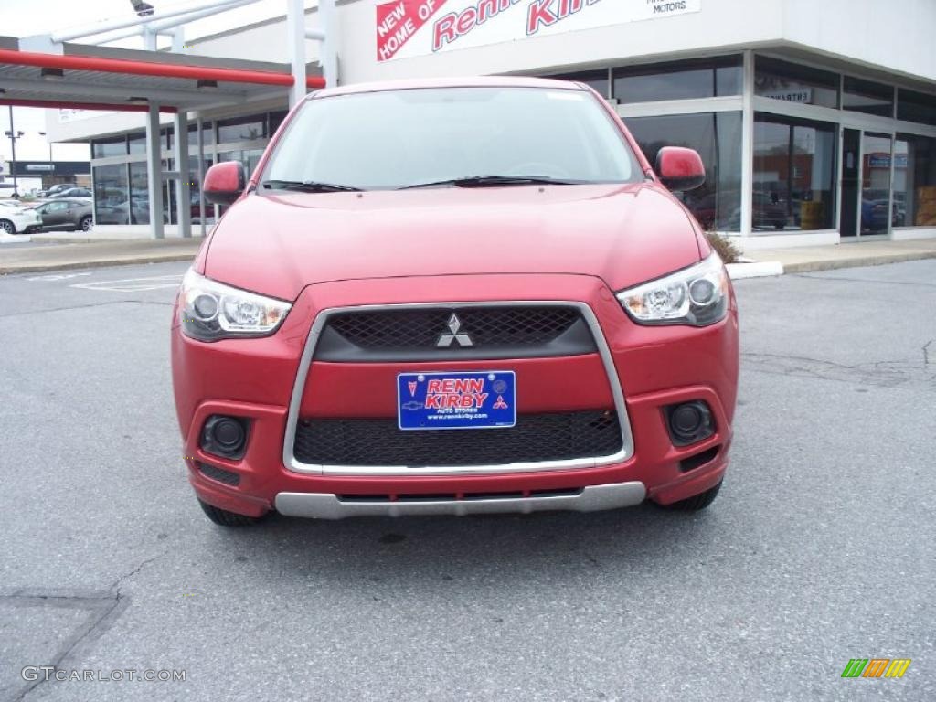 2011 Outlander Sport ES - Rally Red Metallic / Black photo #8