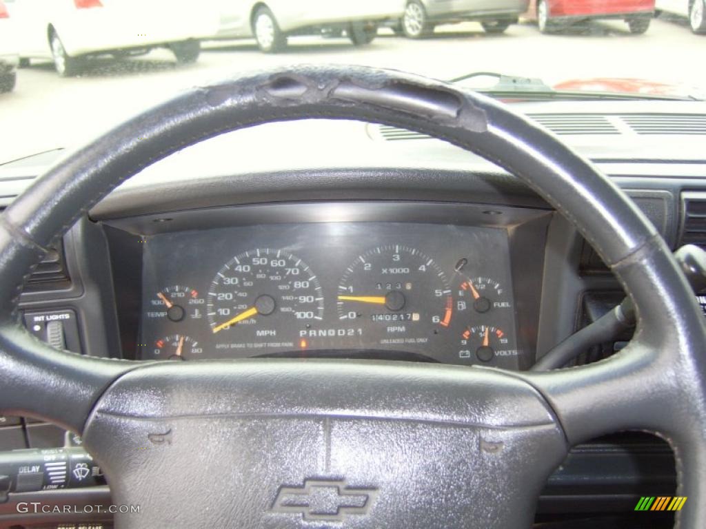 1997 S10 LS Regular Cab - Standard Red / Graphite photo #9