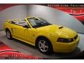 2004 Screaming Yellow Ford Mustang V6 Convertible  photo #1