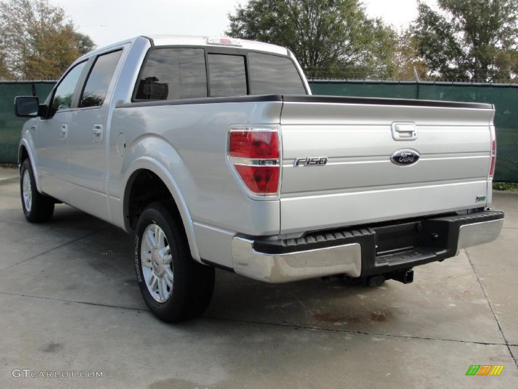 2010 F150 Lariat SuperCrew - Ingot Silver Metallic / Black photo #5