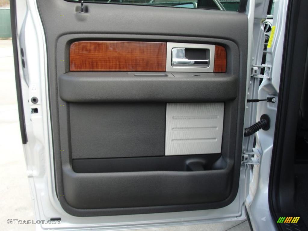 2010 Ford F150 Lariat SuperCrew Black Door Panel Photo #41920898