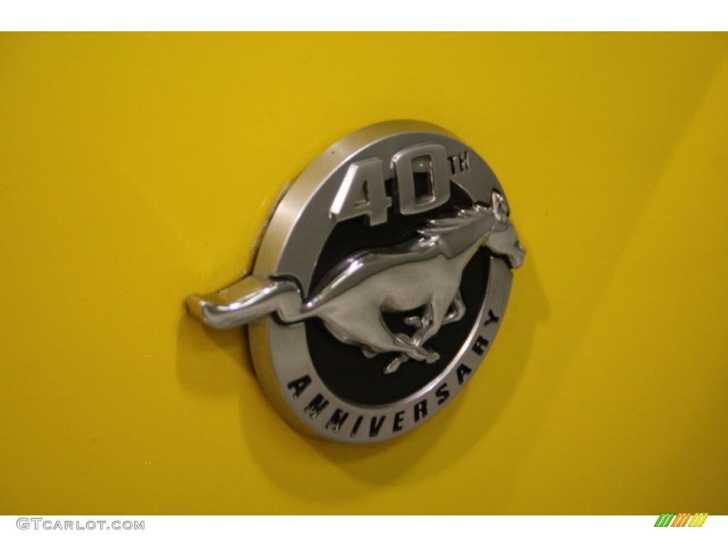 2004 Mustang V6 Convertible - Screaming Yellow / Oxford White photo #32