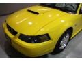 2004 Screaming Yellow Ford Mustang V6 Convertible  photo #37