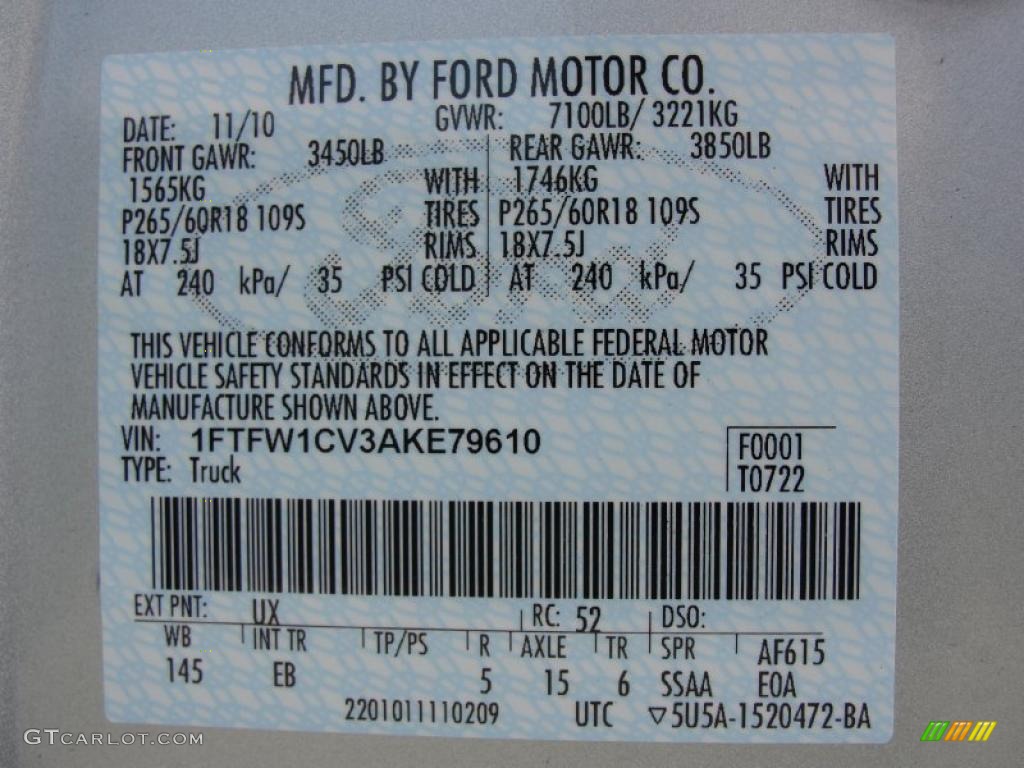 2010 F150 Lariat SuperCrew - Ingot Silver Metallic / Black photo #33