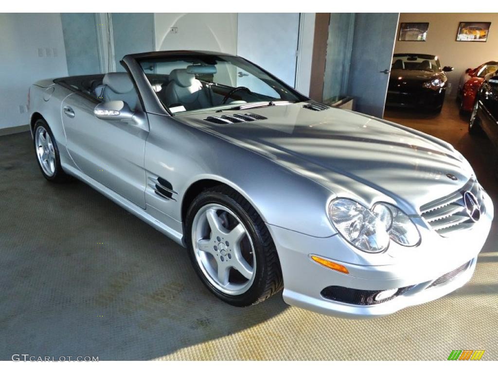 Brilliant Silver Metallic 2003 Mercedes-Benz SL 500 Roadster Exterior Photo #41924651