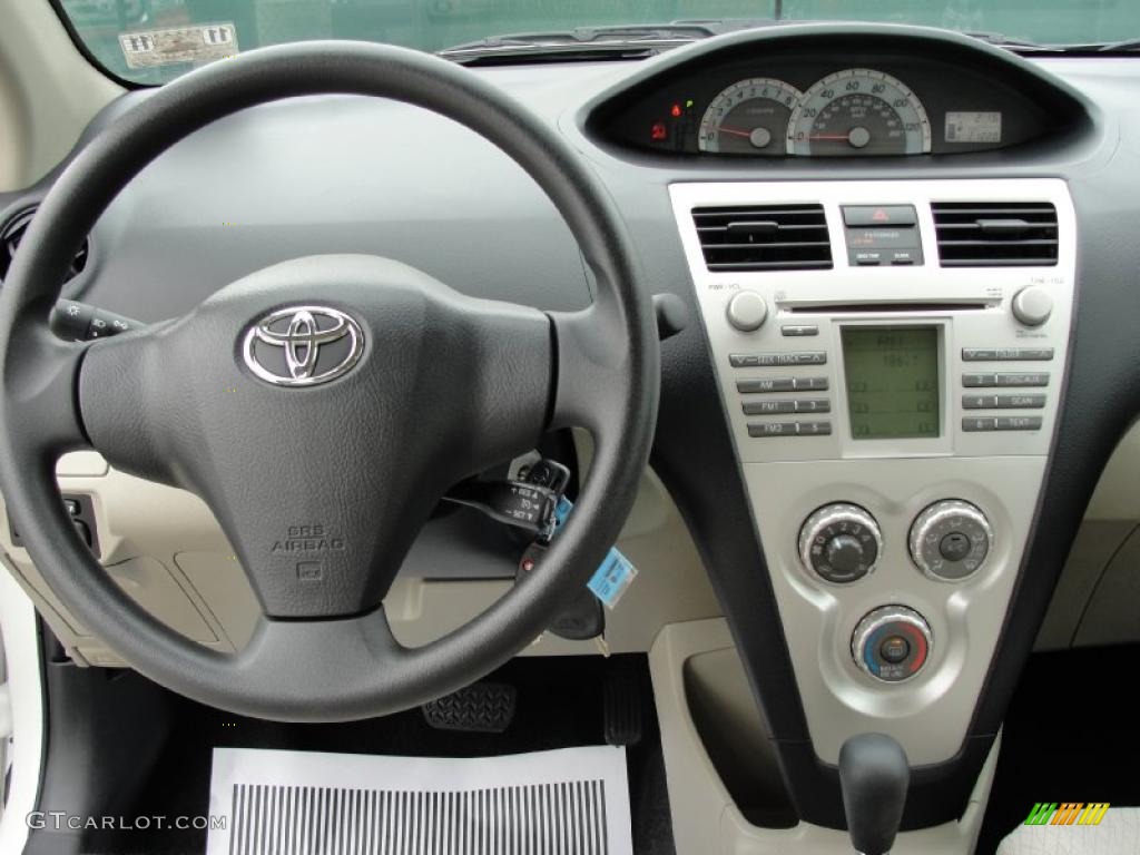 2008 Toyota Yaris Sedan Bisque Dashboard Photo #41925111