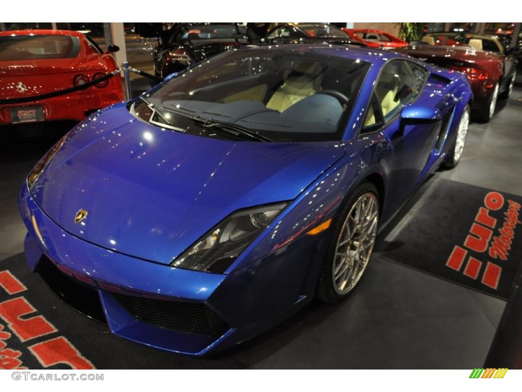 2009 Gallardo LP560-4 Coupe - Blue Fontus (Dark Blue) / Beige photo #7