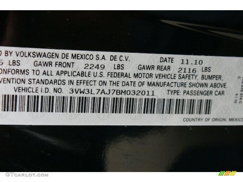 2011 Volkswagen Jetta TDI Sedan Info Tag Photo #41931032