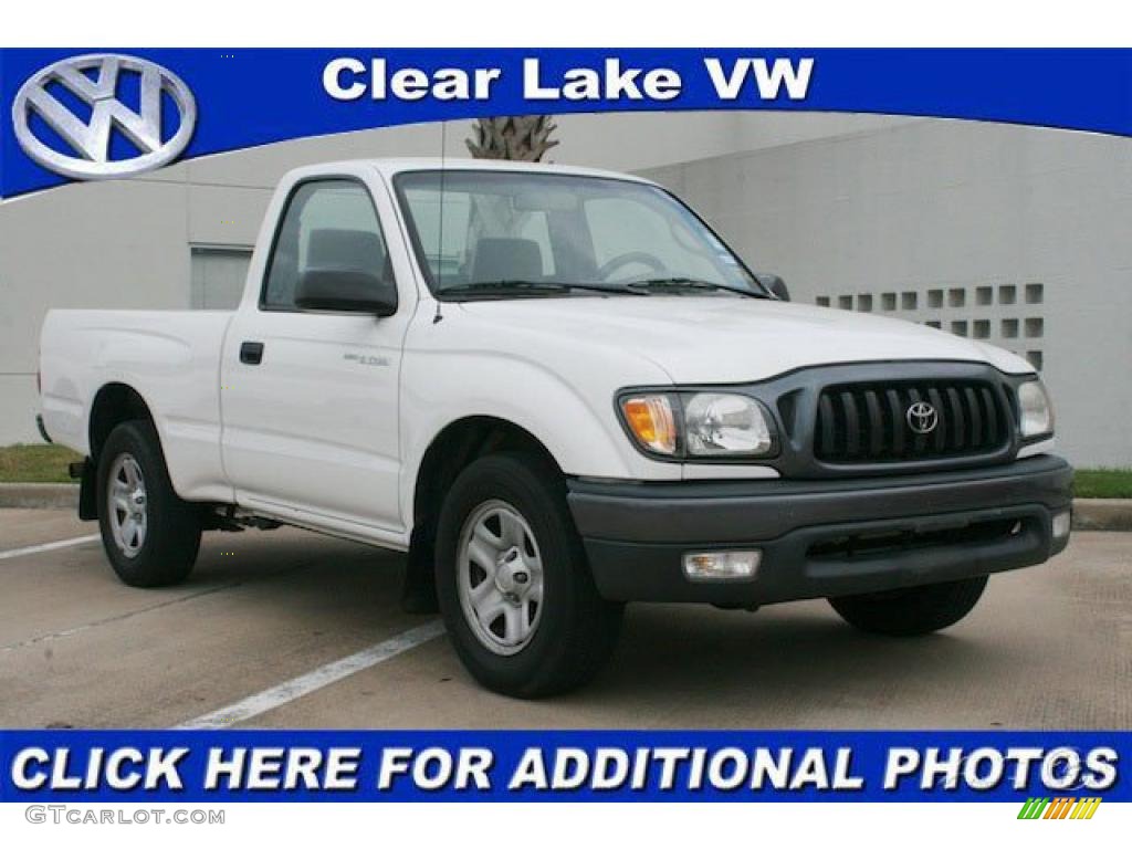 2003 Tacoma Regular Cab - Super White / Oak photo #1