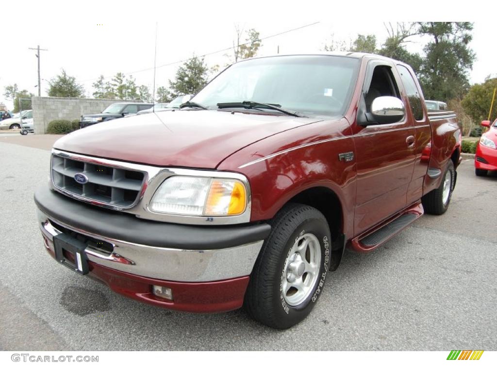 Dark Toreador Red Metallic 1997 Ford F150 XLT Extended Cab Exterior Photo #41933088