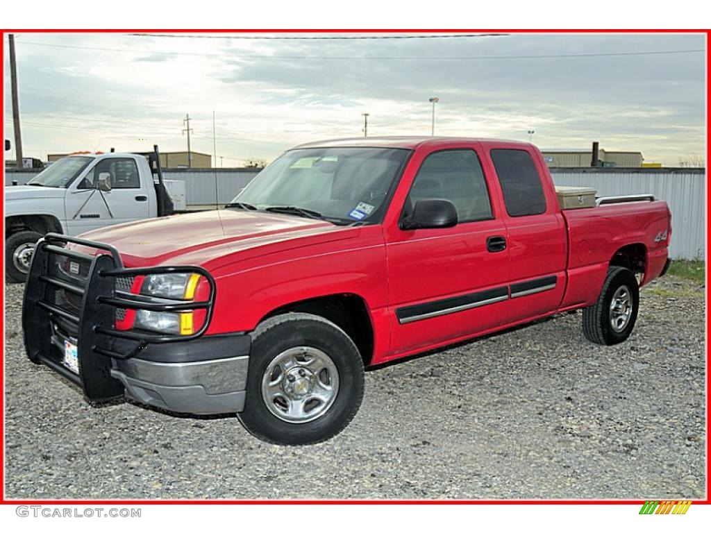 2003 Silverado 1500 LT Extended Cab 4x4 - Victory Red / Dark Charcoal photo #1