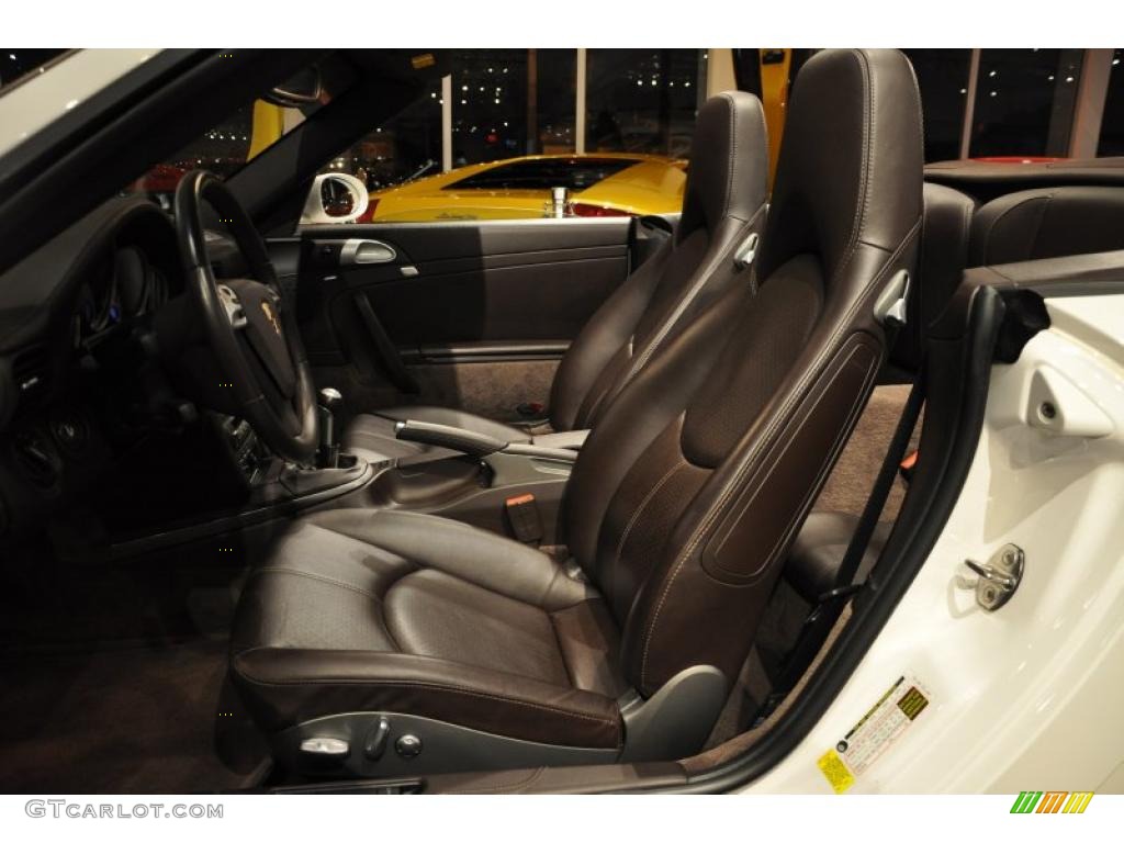 Cocoa Brown Interior 2008 Porsche 911 Carrera 4S Cabriolet Photo #41938278