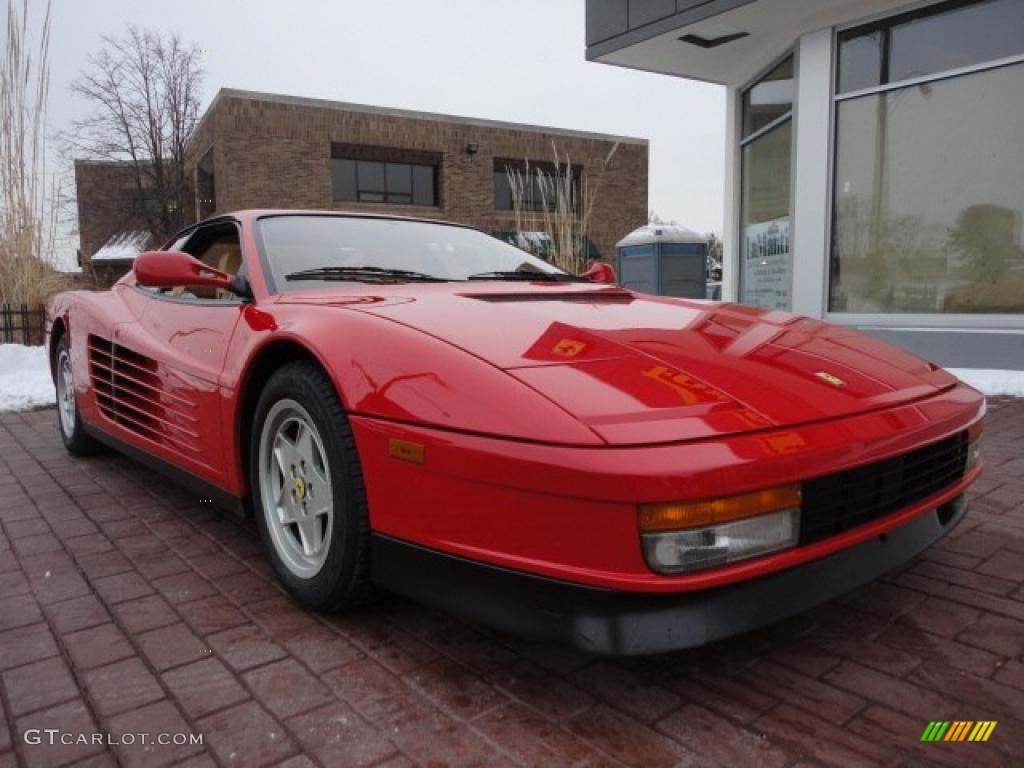 Red 1989 Ferrari Testarossa Standard Testarossa Model Exterior Photo #41938870