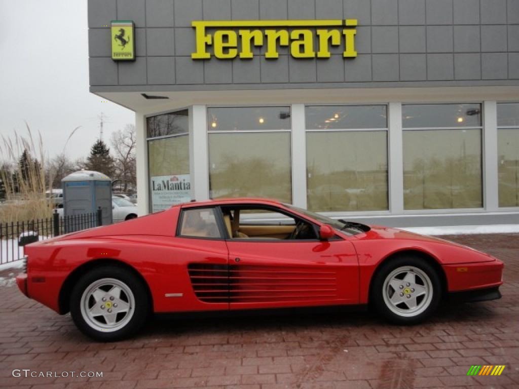 Red 1989 Ferrari Testarossa Standard Testarossa Model Exterior Photo #41938886