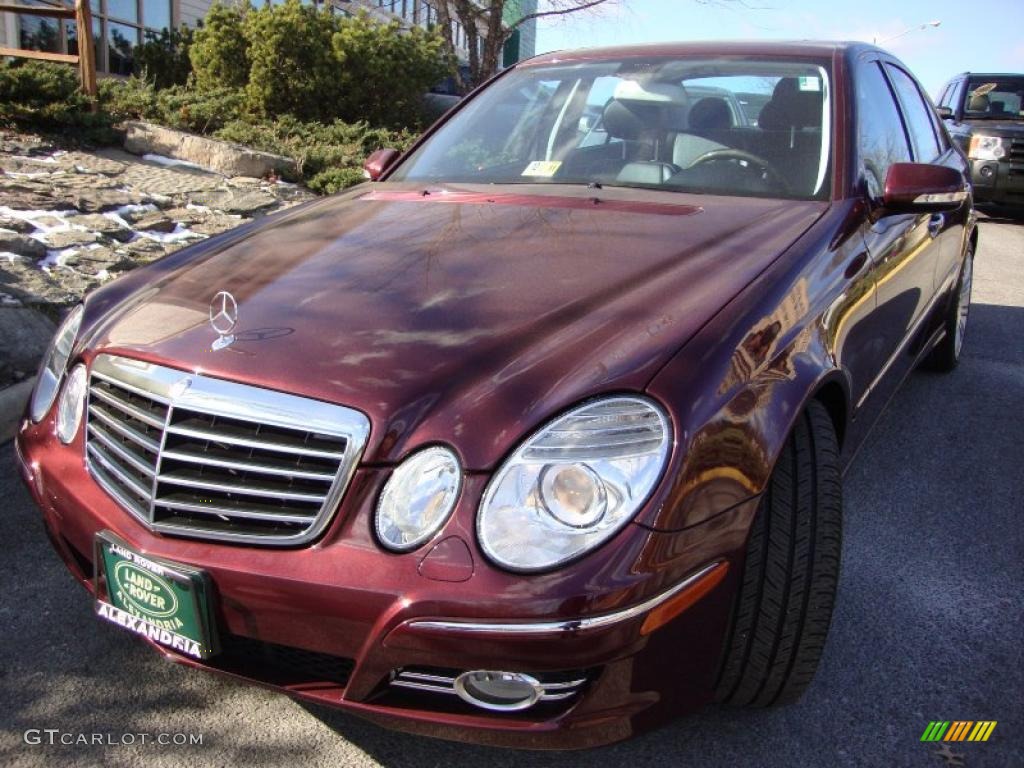 2007 E 350 Sedan - Barolo Red Metallic / Black photo #1