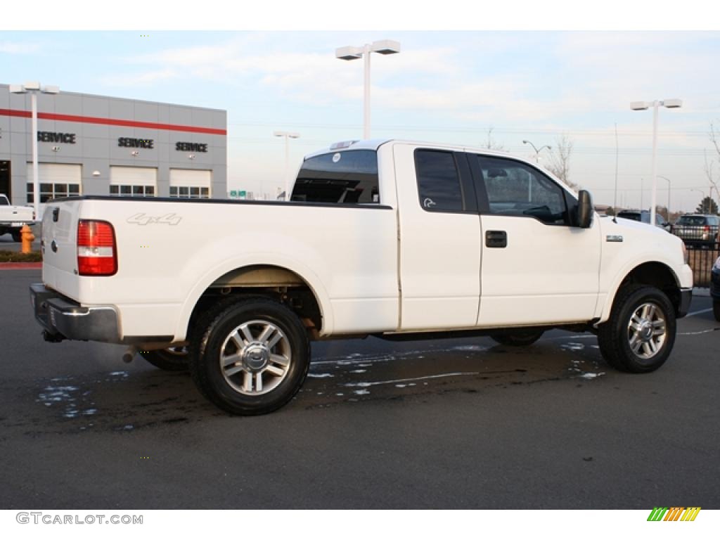 2006 F150 Lariat SuperCab 4x4 - Oxford White / Black photo #2