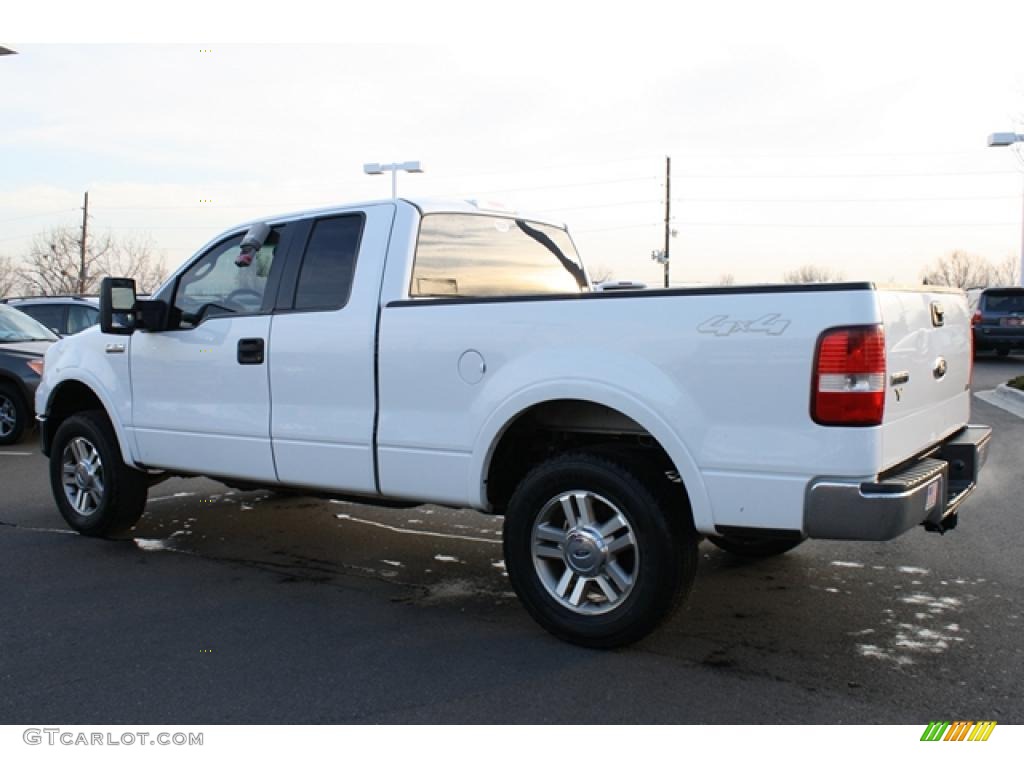 2006 F150 Lariat SuperCab 4x4 - Oxford White / Black photo #4