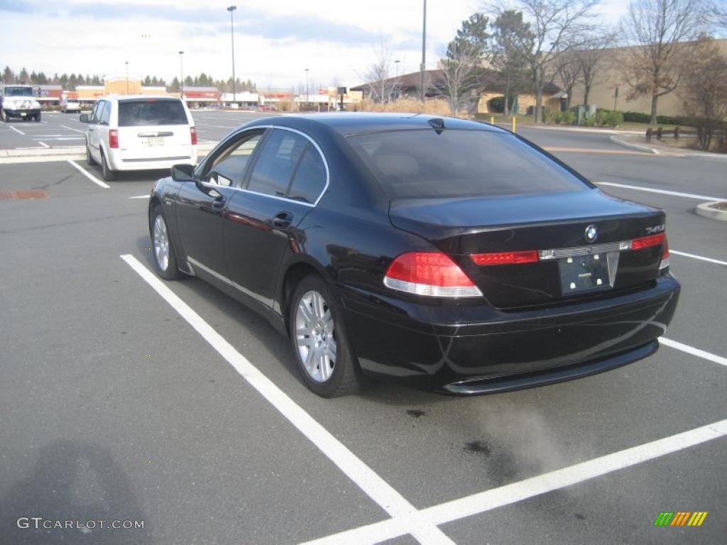 2002 7 Series 745i Sedan - Jet Black / Beige III photo #4