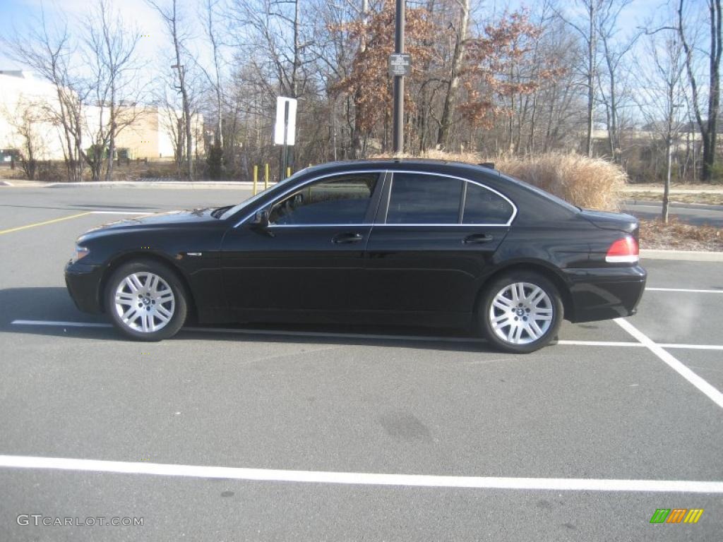 2002 7 Series 745i Sedan - Jet Black / Beige III photo #11