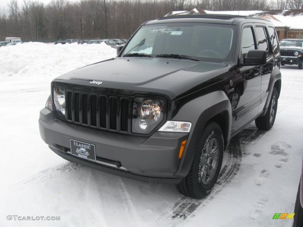 2011 Liberty Renegade 4x4 - Brilliant Black Crystal Pearl / Dark Slate Gray photo #1