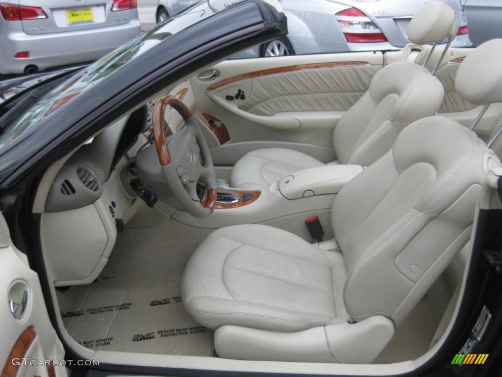 Stone Interior 2004 Mercedes-Benz CLK 500 Cabriolet Photo #41949100