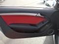 Black/Magma Red Silk Nappa Leather 2011 Audi S5 4.2 FSI quattro Coupe Door Panel