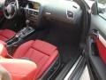 Black/Magma Red Silk Nappa Leather Dashboard Photo for 2011 Audi S5 #41952628