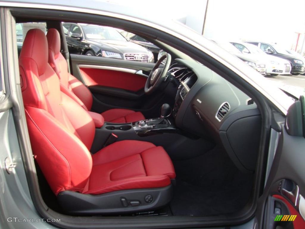 Black/Magma Red Silk Nappa Leather Interior 2011 Audi S5 4.2 FSI quattro Coupe Photo #41952660