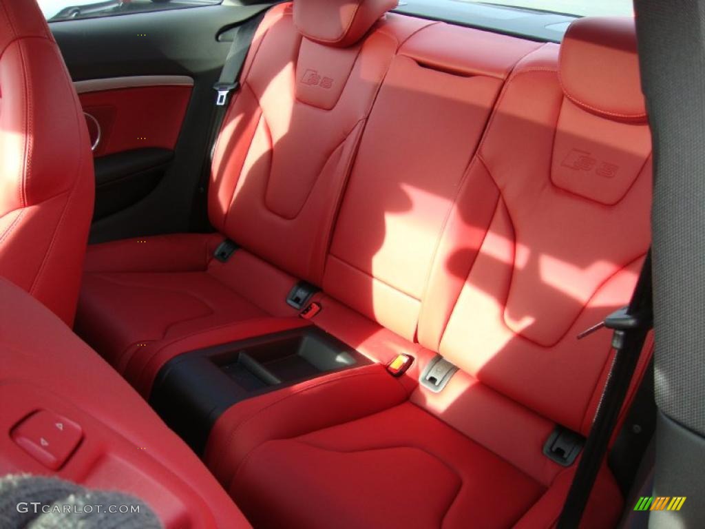 Black/Magma Red Silk Nappa Leather Interior 2011 Audi S5 4.2 FSI quattro Coupe Photo #41952824
