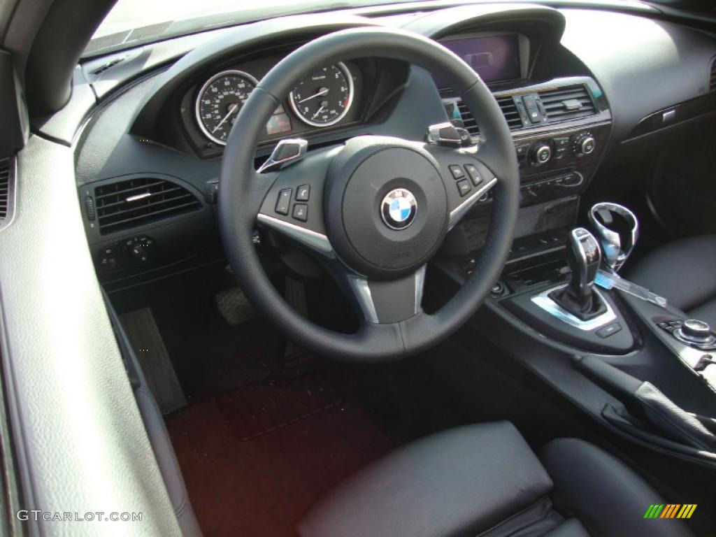 2010 BMW 6 Series 650i Convertible Black Dashboard Photo #41954112