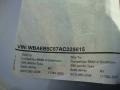 2010 BMW 6 Series 650i Convertible Window Sticker
