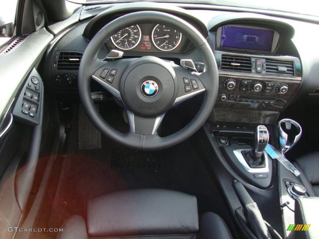 2010 BMW 6 Series 650i Convertible Black Dashboard Photo #41954388