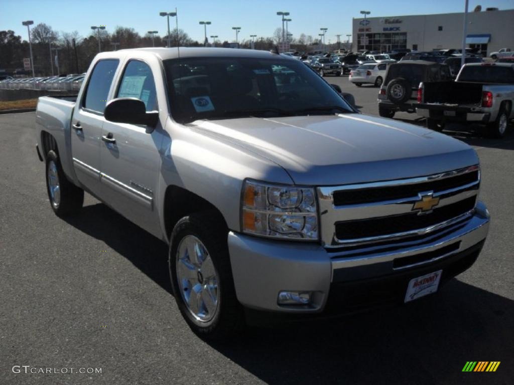 2011 Silverado 1500 LT Crew Cab - Sheer Silver Metallic / Ebony photo #5