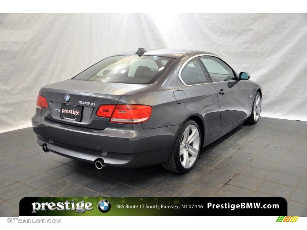 2008 3 Series 335xi Coupe - Sparkling Graphite Metallic / Black photo #2