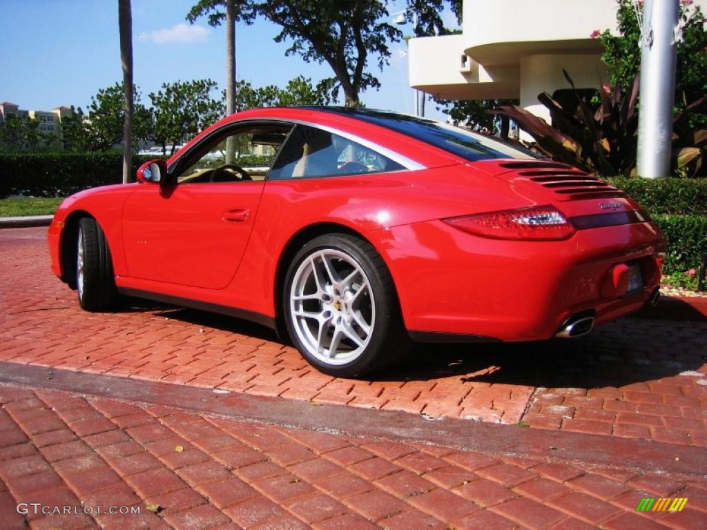 2009 911 Targa 4 - Guards Red / Sand Beige photo #2