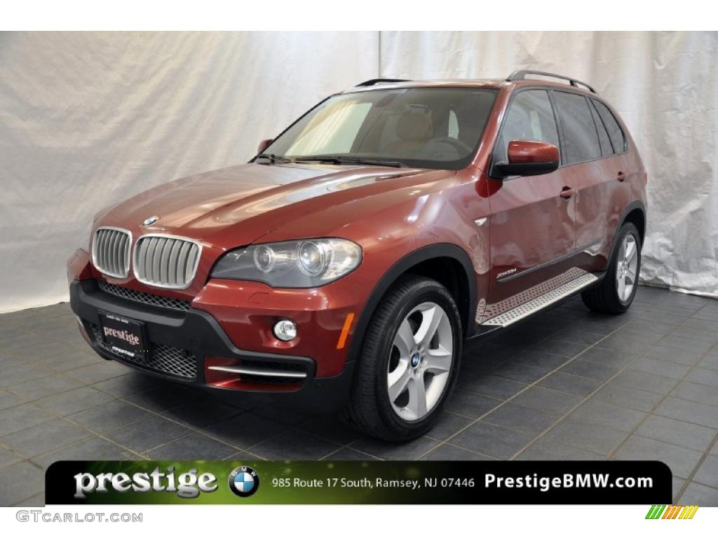 2010 X5 xDrive35d - Vermilion Red Metallic / Saddle Brown photo #1