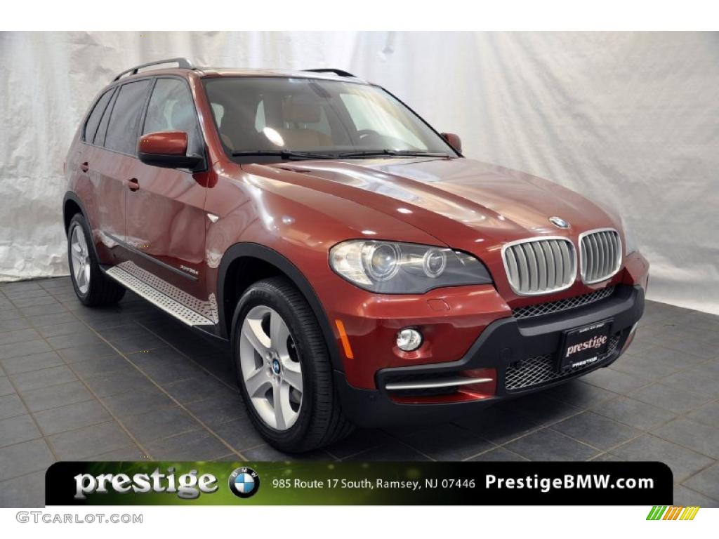 2010 X5 xDrive35d - Vermilion Red Metallic / Saddle Brown photo #8