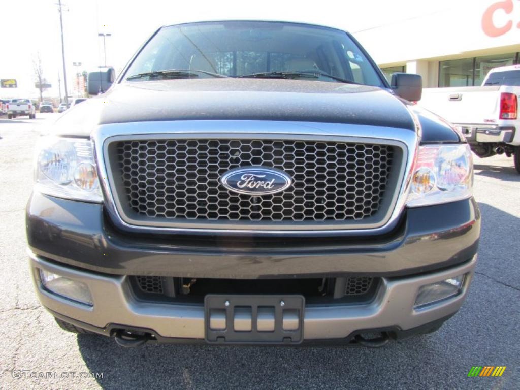 2005 F150 Lariat SuperCrew 4x4 - Dark Stone Metallic / Tan photo #2