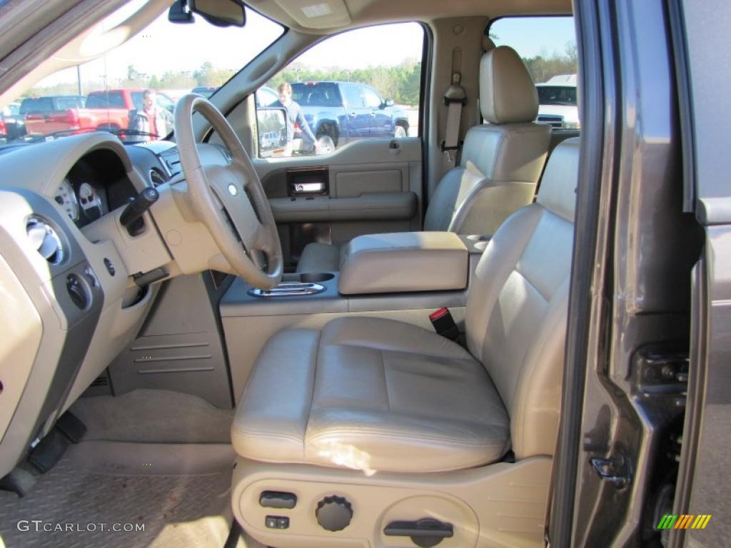 2005 F150 Lariat SuperCrew 4x4 - Dark Stone Metallic / Tan photo #10