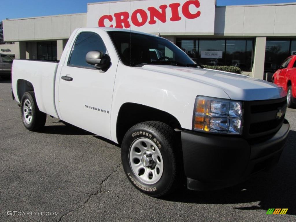 2007 Silverado 1500 Work Truck Regular Cab - Summit White / Dark Charcoal photo #1