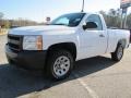 2007 Summit White Chevrolet Silverado 1500 Work Truck Regular Cab  photo #3