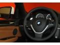 2011 BMW X6 Saddle Brown Interior Steering Wheel Photo