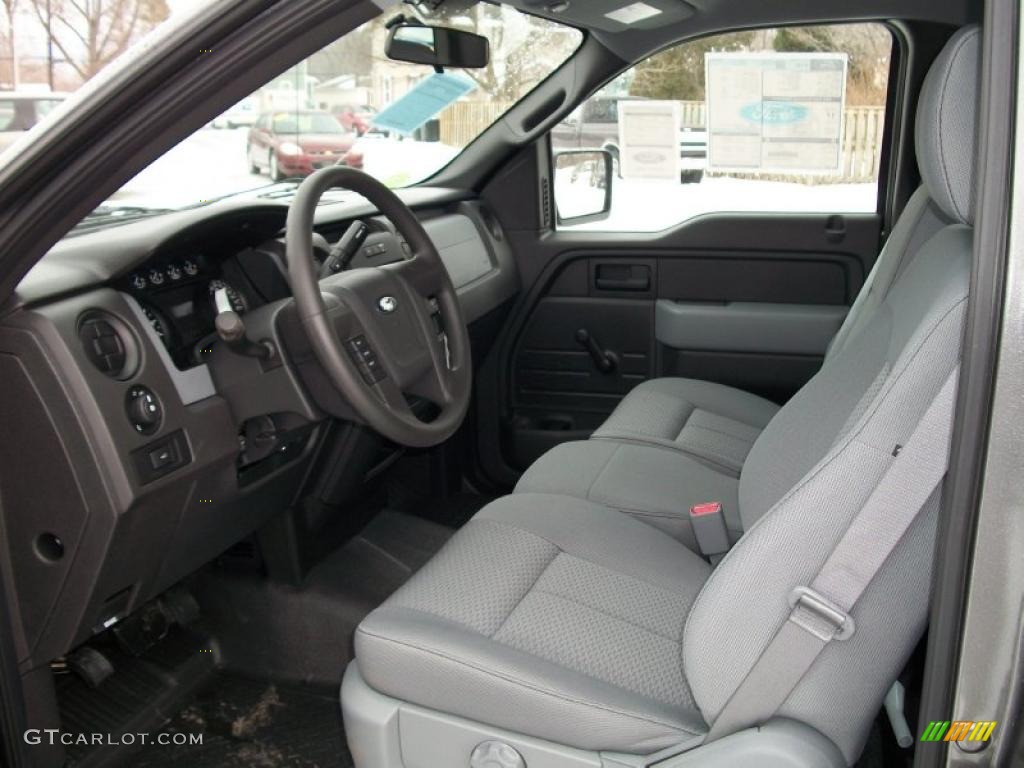 Steel Gray Interior 2011 Ford F150 XL Regular Cab Photo #41968213