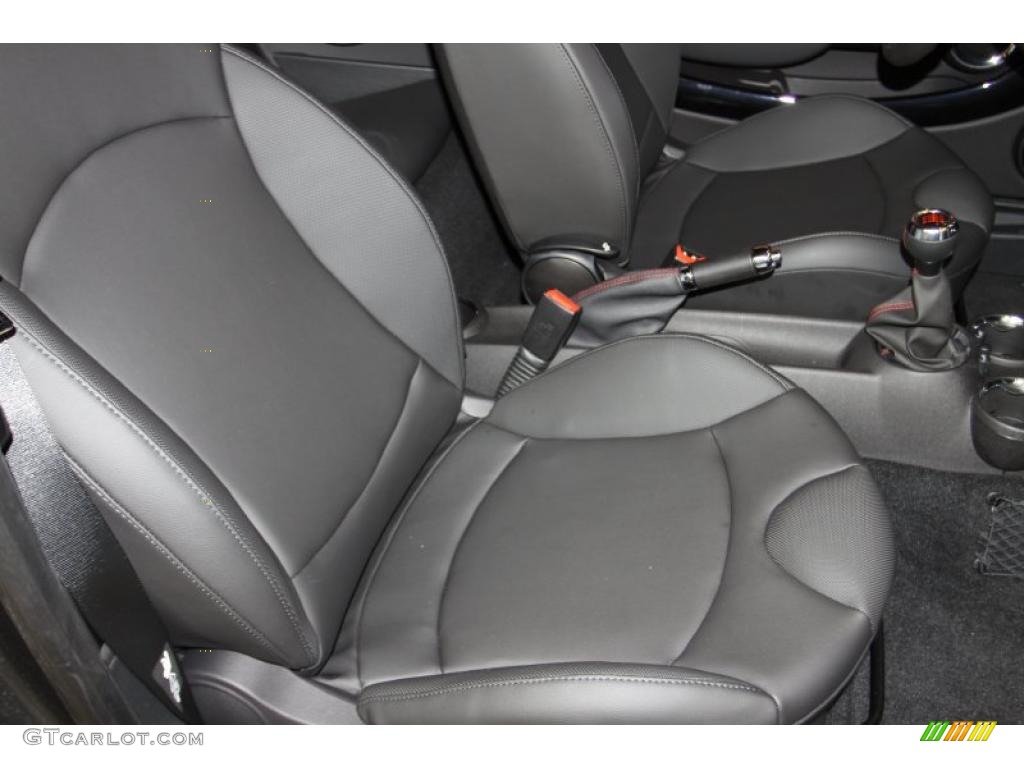 Carbon Black Interior 2011 Mini Cooper John Cooper Works Convertible Photo #41969545