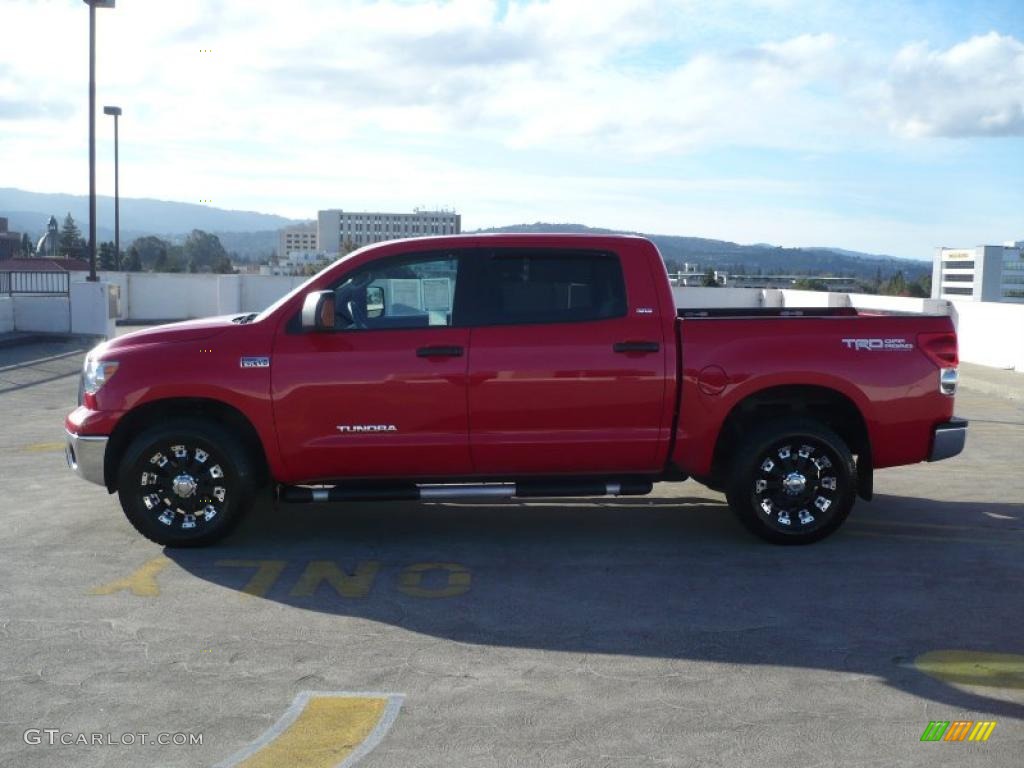 2007 Tundra SR5 TRD CrewMax 4x4 - Radiant Red / Graphite Gray photo #4