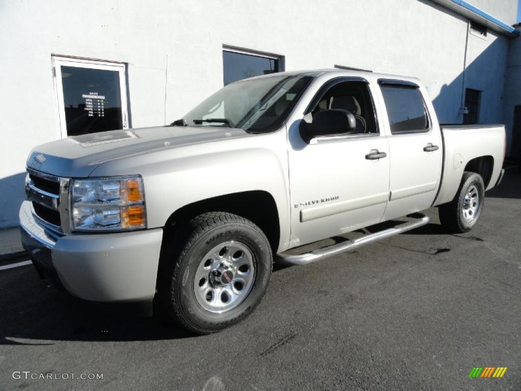 2008 Silverado 1500 LT Crew Cab 4x4 - Silver Birch Metallic / Light Titanium/Ebony Accents photo #1